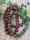 Vibrant Rainbow Banded Malachite Handmade Gemstone Bracelet