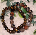 Natural Brown Dragon Vein Agate & Tiger Eye Gemstone Beads