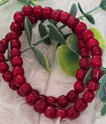 Authentic Handcrafted Crimson Red Beaded Statement  Bracelet